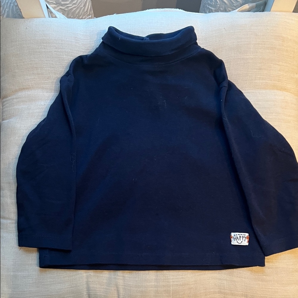 Zara Navy Blue Kids Turtleneck Shirt